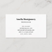 おもしろいフランケンシュタインモンスターハロウィンおもしろい 名刺 (裏面)