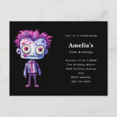 おもしろいフランケンシュタインモンスターハロウィーンおもしろい誕生日 インビテーションポストカード (正面)