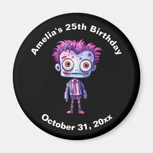 おもしろいフランケンシュタインモンスターハロウィーンおもしろい誕生日 マグネット (正面)