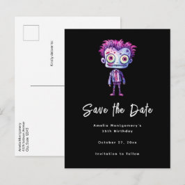 おもしろいフランケンシュタインモンスターハロウィーンおもしろい誕生日 案内ポストカード