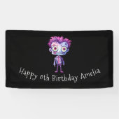 おもしろいフランケンシュタインモンスターハロウィーンおもしろい誕生日 横断幕 (横)