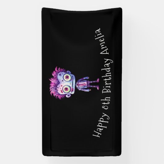 おもしろいフランケンシュタインモンスターハロウィーンおもしろい誕生日 横断幕 (縦)