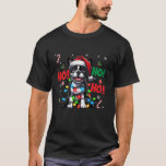 おもしろいフランスのブルドッグHO HO HO Christmas Santa Hat Tシャツ<br><div class="desc">ブルドッグおもしろいホホホホホーHOクリスマスサンタハットライツTシャツ</div>