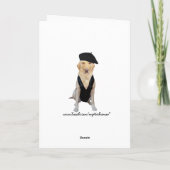 おもしろいフランスの犬/研究室バレンタイン シーズンカード (裏面)