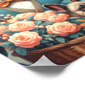 おもしろいフランスの絵画ヴィンテージ ポスター (角)