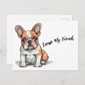 おもしろいフランスの言を許せフランスの ポストカード (正面/裏面)