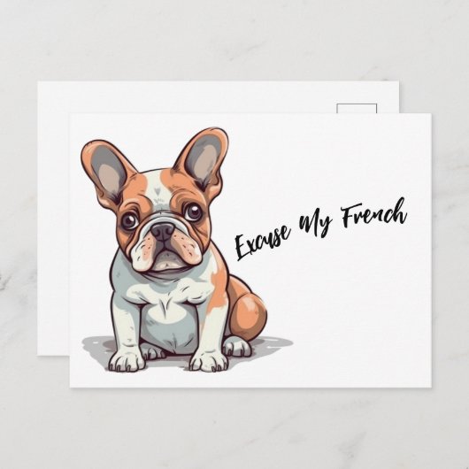 おもしろいフランスの言を許せフランスの ポストカード (正面/裏面)