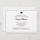 おもしろいフランスのBullDog Dog写真卒業パーティー 招待状 (裏面)