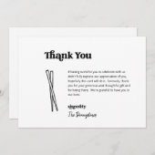 おもしろいフリー結婚サンキューカード サンキューカード (正面/裏面)