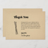 おもしろいフリー結婚サンキューカード サンキューカード (正面/裏面)