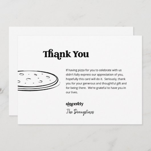 おもしろいフリー結婚サンキューカード サンキューカード (正面/裏面)