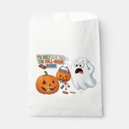 おもしろいフルサイズのチョコバー オバケのハロウィンお菓子入れ袋 フェイバーバッグ
