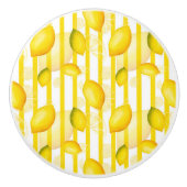 おもしろいフルーツストライプ柄のキッチンノブ セラミックノブ (正面)