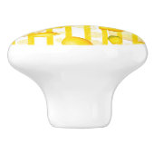 おもしろいフルーツストライプ柄のキッチンノブ セラミックノブ (側面)