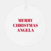 おもしろいフル顔クローズアップセルフィー写真クリスマス メタルオーナメント (裏面)