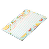 おもしろいフレッシュフルーティー新年の習慣トラッカー ノートパッド (アングル)