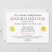 おもしろいフレンズまたはファミリー懇親会パーティの招待状 招待状 (正面)