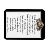 おもしろいフレンドは犬と下着引用文のようなものだ マグネット (横)