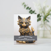 おもしろいフレンドリー警告家 ポストカード (スタンド正面)