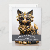 おもしろいフレンドリー警告家 ポストカード (正面/裏面)