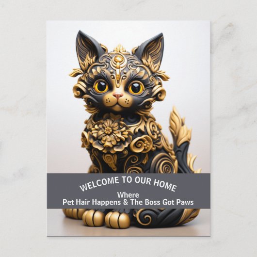 おもしろいフレンドリー警告家 ポストカード (正面)