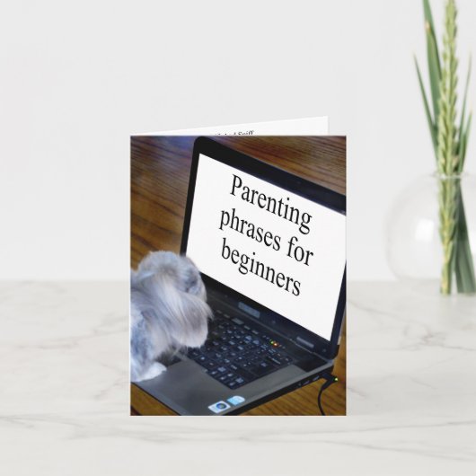 おもしろいフレーズ,新しい親のための カード (正面)