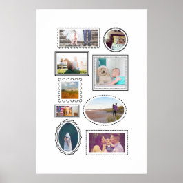 おもしろいフレーム9フォトカスタムプリント ポスター