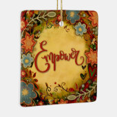 おもしろいフローラはドラゴンかわいらしフライの吸光度を強化 セラミックオーナメント (右)