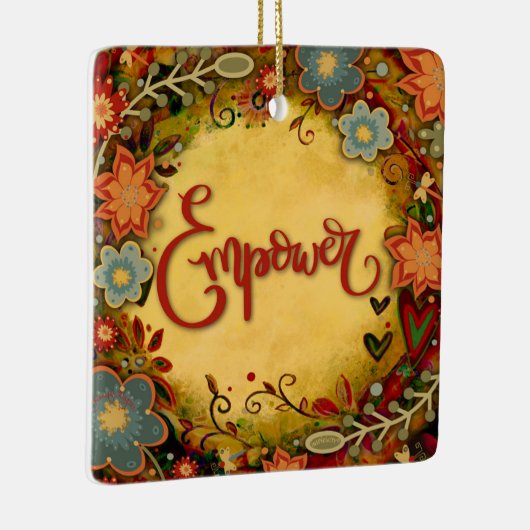 おもしろいフローラはドラゴンかわいらしフライの吸光度を強化 セラミックオーナメント (右)