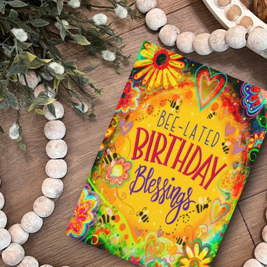 おもしろいフローライエロービー関連誕生日恵み カード