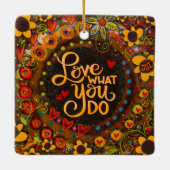 おもしろいフローラインスパイアの生活引用文の鼓動 セラミックオーナメント (裏面)