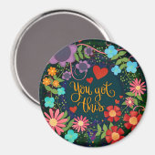 おもしろいフローラインスパイアハート引用文 マグネット (正面/裏面)