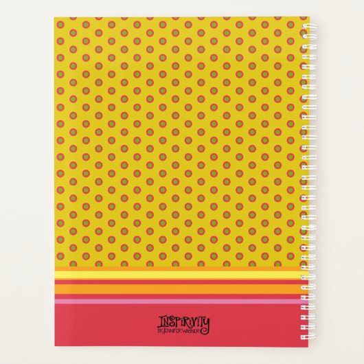 おもしろいフローラカスタマイズ可能な明るい印象 プランナー手帳 (裏面)