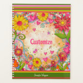 おもしろいフローラカスタマイズ可能な明るい印象 プランナー手帳 (正面)