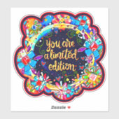 おもしろいフローラカラフル限定版インスピレーション シール (シート)