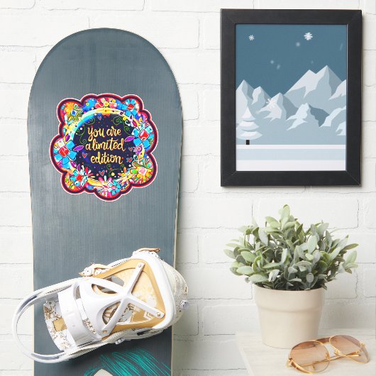 おもしろいフローラカラフル限定版インスピレーション シール (スノーボード)