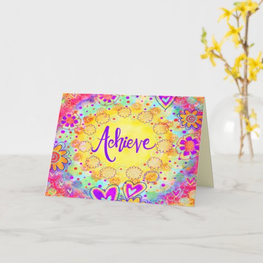 おもしろいフローラカラーインスピレーショントレンディー カード (黄色い花)