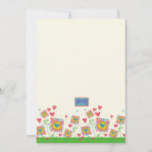 おもしろいフローラガーリーキュイカスタマイズー数誕生日 招待状 (裏面)