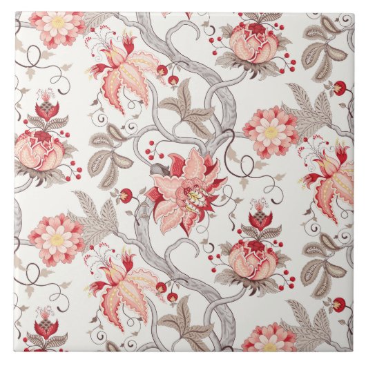 おもしろいフローラタイルパターンセラミックタイル タイル (正面)