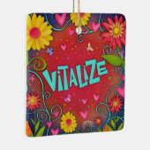 おもしろいフローラトンボかわいらしイの吸光度を活性化する セラミックオーナメント (右)