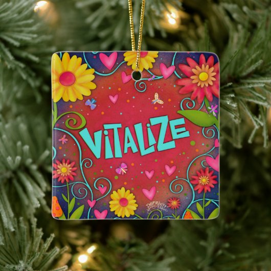 おもしろいフローラトンボかわいらしイの吸光度を活性化する セラミックオーナメント (ツリー)