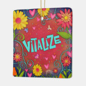 おもしろいフローラトンボかわいらしイの吸光度を活性化する セラミックオーナメント (左)