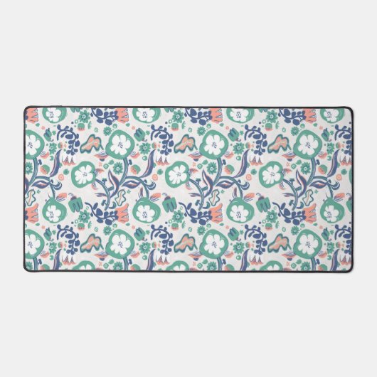 おもしろいフローラドードルデザイン デスクマット (正面)