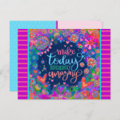 おもしろいフローラハート途方もなく驚くべき引用文 ポストカード (正面/裏面)