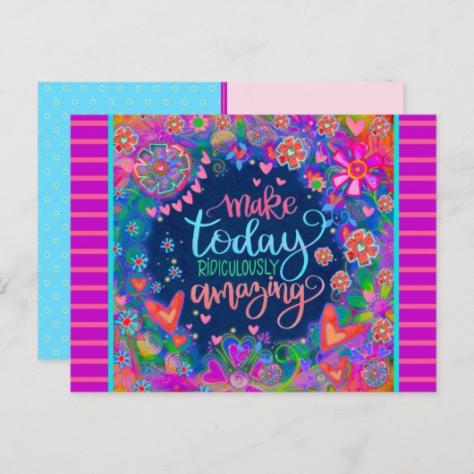 おもしろいフローラハート途方もなく驚くべき引用文 ポストカード (正面/裏面)