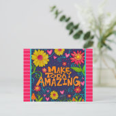 おもしろいフローラハート驚くべき引用文インスピリシティ ポストカード (スタンド正面)