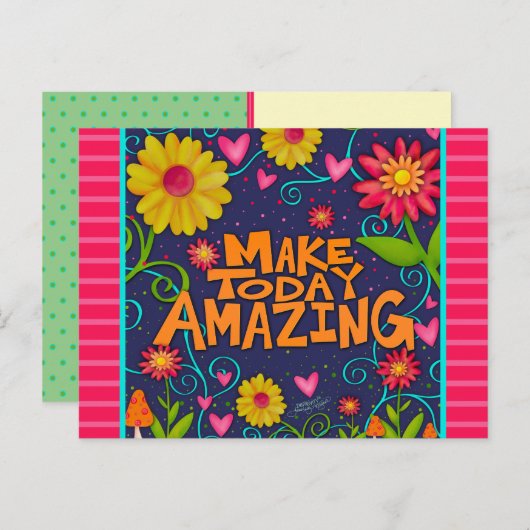 おもしろいフローラハート驚くべき引用文インスピリシティ ポストカード (正面/裏面)