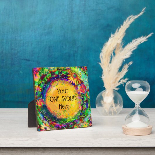 おもしろいフローラパーソナライズされたインスピレーション名引用文 フォトプラーク (インサイチュ)