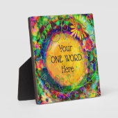 おもしろいフローラパーソナライズされたインスピレーション名引用文 フォトプラーク (正面)