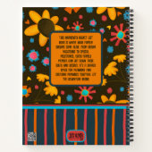 おもしろいフローラパーソナライズされたファミリのバケット一覧の年 ノートブック (裏面)